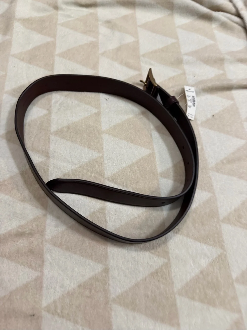 Madewell cherry wood Modern Garrison Leather Belt